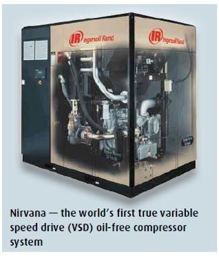 Nirvana — the world’s first true variable speed drive (VSD) oil-free compressor system (Picture: Ingersoll-Rand India)