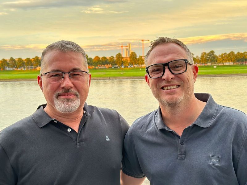 Frank Puderbach (l., S&K) und Florian Betz (Nvidia) stehen extra für mich Porträt. (Bild: Vogel IT-Medien)