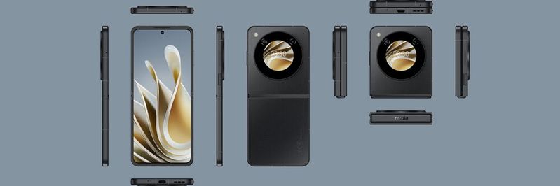 Das Nubia Flip Phone kommt in den Farben Schwarz und Gold auf den Markt.(Bild:  ZTE)