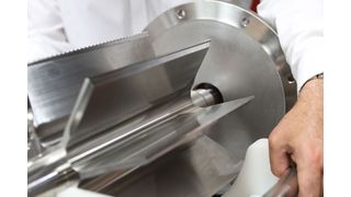 Rotorausbau bei einer Gericke-Rotaval-Schnellreinigungsschleuse. (Bild: Gericke)