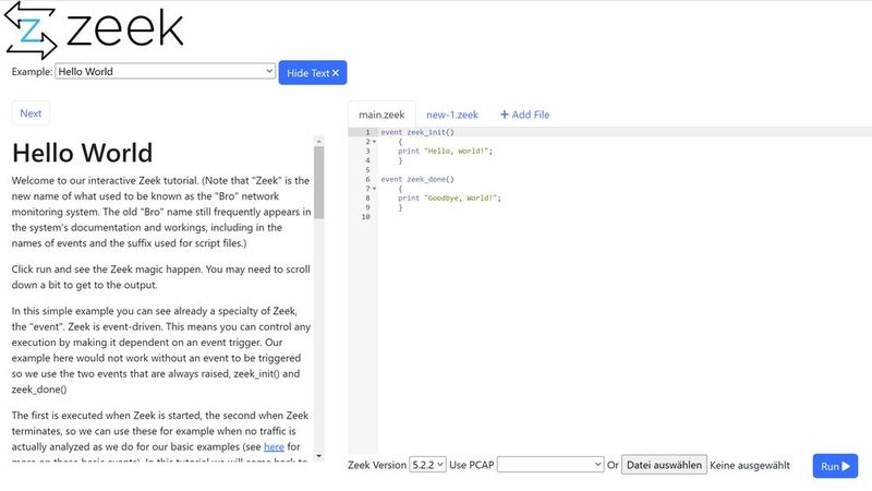 Zeek ermöglicht das Monitoring von Netzwerken im Threat-Hunting-Bereich. (Bild: Joos)