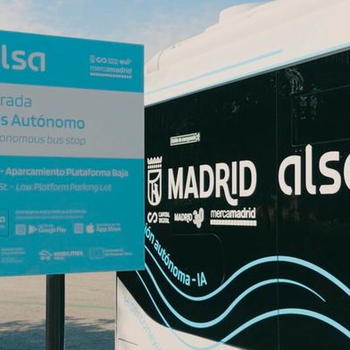 The autonomous electric bus is being tested on the premises of Mercamadrid as part of the EU project "MOBILITIES FOR EU" and aims to provide insights for future mobility concepts. (Image:MOBILITIES FOR EU)