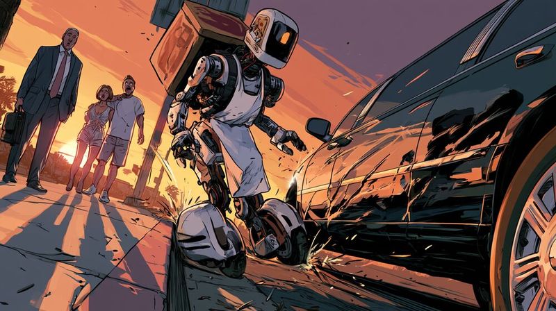 KI, und damit auch Roboter, treffen Entscheidungen. Wer haftet für sie und was bedeutet das insbesondere aus der Perspektive von Systemhäusern und Systemintegratoren, die Robotik-Projekte übernehmen?(Bild:  Midjourney / KI-generiert)