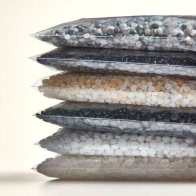 Packed recycled pellets.  (Source: Borealis )