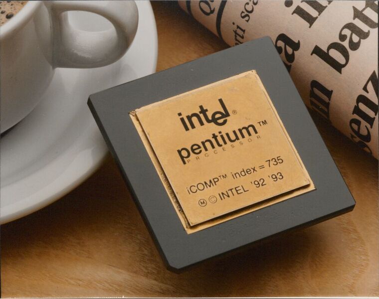Der Pentium war für Intel in weiten Teilen eine Neuentwicklung. Nach anfänglichen Problemen war er auch eine Erfolgsgeschichte für den Chiphersteller.  (Intel)