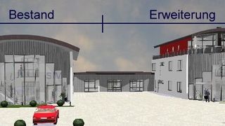 Der Erweiterungsbau von SIM ist spiegelbildlich zu dem vorhandenen Gebäude geplant.  (Bild: SIM)