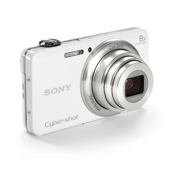 Die Kompaktkamera Sony DSC-WX80 gibt es in den Farben Schwarz, Rot und Weiß. (Bild: Tchibo)