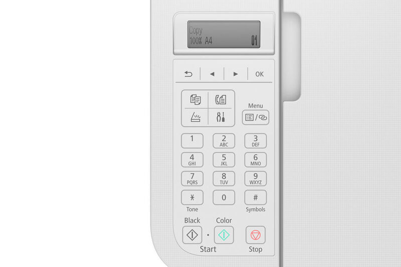 Das Bedienfeld des Pixma TR4651. Das Gerät kann drucken, scannen, kopieren und es bietet eine Faxfunktion. (Canon)