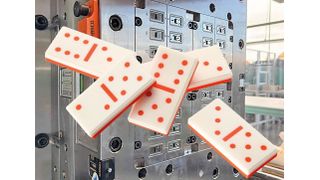 The Domino project by Hasco, Arburg and Poalr-Form showcases how 3D-printed hot runner technology and innovative mould concepts can cut cycle times, save space, and drive the future of mouldmaking. (Source: Hasco)