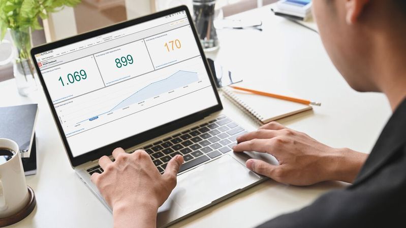 Auf dem Dashboard lässt sich auf einen Blick sehen, wie viele HU-Einladungsmailings über einen definierten Zeitraum versendet wurden, wie viele Werkstattbesuche daraus resultiert sind und wie hoch die Abweichung vom Plan ist. Auf dem Dashboard lässt sich auf einen Blick sehen, wie viele HU-Einladungsmailings über einen definierten Zeitraum versendet wurden, wie viele Werkstattbesuche daraus resultiert sind und wie hoch die Abweichung vom Plan ist.