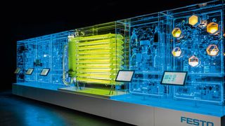 Die Bionic Cell Factory ist in fünf Module aufgeteilt, in denen Natur und Technik auf unterschiedliche Art und Weise verschmelzen.  (Bild: Festo)