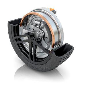 Continental und Deep Drive wollen eine Radnabeneinheit entwickeln, die Antrieb und Bremse beinhaltet.(Bild:  Continental)