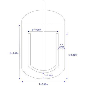 Figure 2: Geometry of the vessel and impeller system(Source:  Syngenta)
