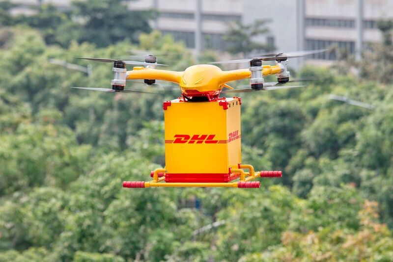Die Drohnen sollen pro Flug fünf Kilogramm Zusatzgewicht transportieren können. (DHL)