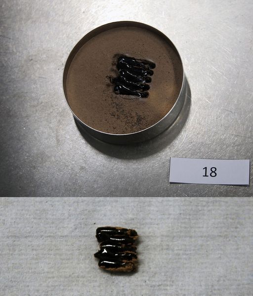 In the Moonrise project, a 2D structure approximately 2 centimeters wide was successfully melted from synthetic lunar dust. A step towards building material on the moon. (Image:IRAS)