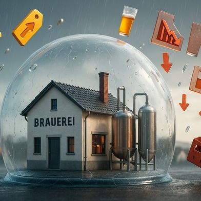 Sinkender Bierkonsum und gestiegene Kosten treiben die oberfränkische Traditionsbrauerei in die Krise. (Bild: GPT Image Editor / KI-generiert)