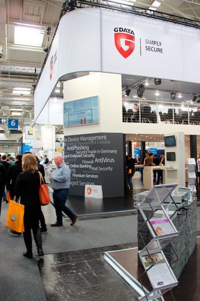 G Data präsentierte auf der Cebit die neueste Version seiner Sicherheitslösung. (Bild: Robert Horn)