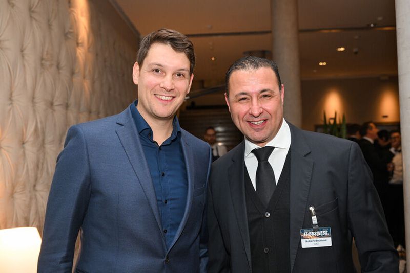 Woher kennen sich bloß die Zwei: (l.) Felix Kretschmann (Western Digital) und Robert Bedraoui (UAG)? (Bild: Hannes Magerstädt)