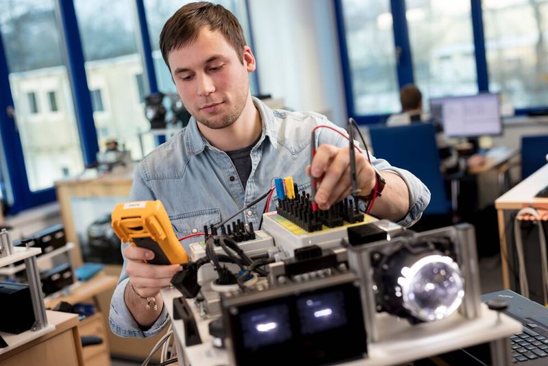 Elektrischer Test der Einheiten. (Bild: ZKW)