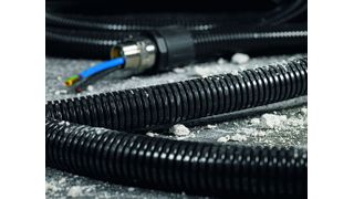 Gute Korrosionsbeständigkeit:  Der PA6-Kunststoffschlauch von Hellermann-Tyton eignet sich vor allem für Anwendungen, bei denen ein leichter und flexibler Schlauch mit guter Korrosionsbeständigkeit gefragt ist. (Archiv: Vogel Business Media)