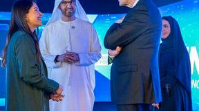 His Excellency Dr. Sultan Ahmed Al Jaber, UAE Minister of Industry and Advanced Technology, Managing Director and Group CEO of Adnoc, Chairman of Masdar and Executive Chairman of XRG, welcomed Chancellor Merz and his delegation, alongside senior executives from Adnoc, XRG and Masdar.  (Source: Adnoc)