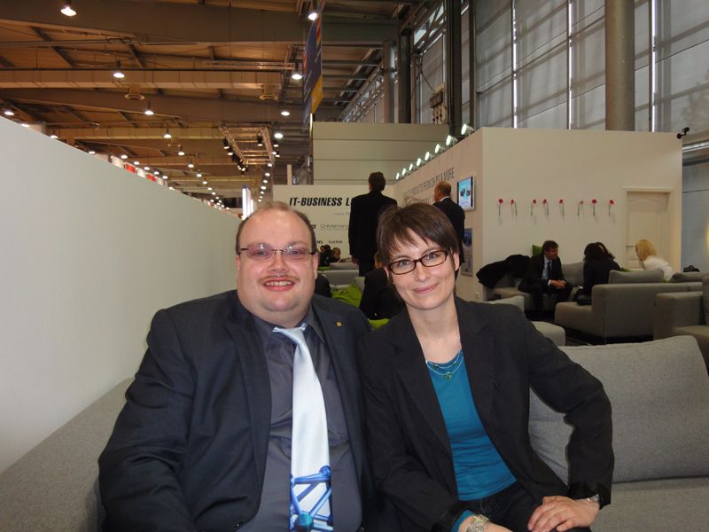 Rolf Mittag, Komsa, und Sarah Maier, IT-BUSINESS (Archiv: Vogel Business Media)