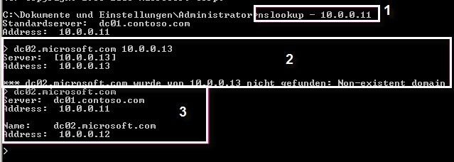 Abbildung 2: Mit nslookup überprüfen Sie die Namensauflösung im Netzwerk (Bild: Joos)