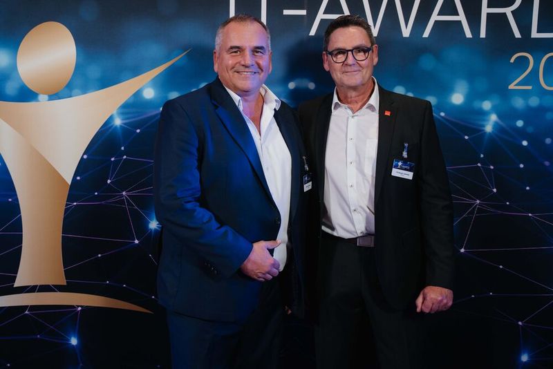 Mirko Hoffmann und Christoph Jaskolla von STULZ. (Bild: Manuel Emme Fotografie)