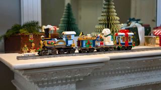 Lego debuts its first mass-produced 3D-printed element aboard the Holiday Express Train. (Source: Lego)