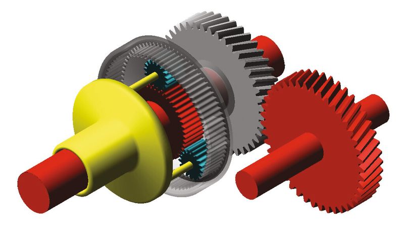 Das Gear-Modul modelliert und wertet das Verhalten von Getriebepaaren für eine Vielzahl von Getriebearten aus wie etwa Stirnrad-, Schraubenrad- und Kegelradgetriebe. (Bild: MSC Software)