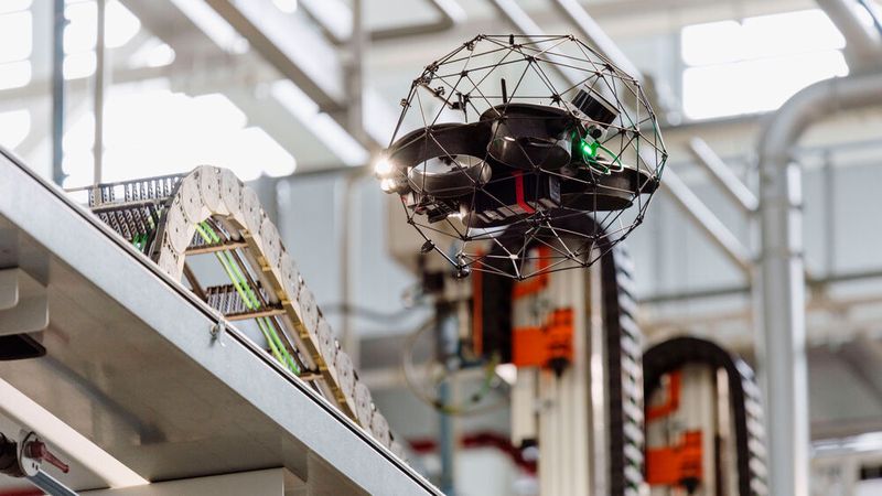 Jaguar Land Rover is testing a drone for production inspection.(Image: Jaguar Land Rover)