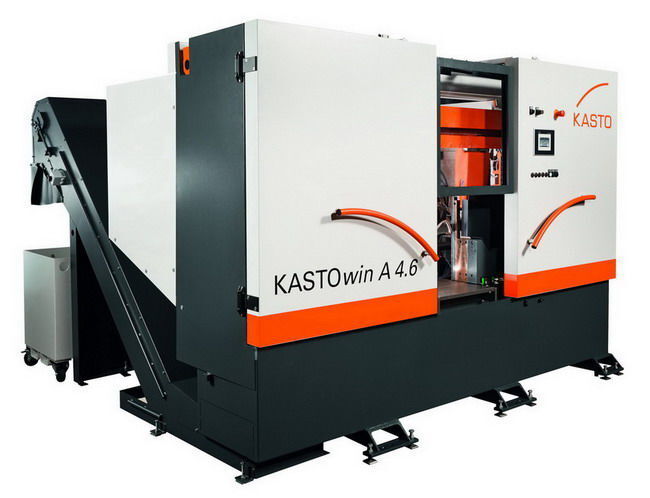Mit der Baureihe Kastowin präsentiert Kasto auf der AMB 2016 auch Bandsägeautomaten, die durch ein breites Anwendungsspektrum und ein hervorragendes Preis-Leistungs-Verhältnis überzeugen. (Kasto)