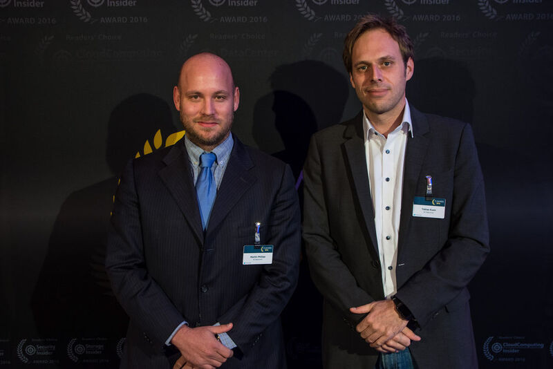 Martin Philipp (links im Bild) und Tobias Kuen von SC-Networks. (Dominik Sauer / VIT)