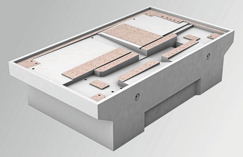 Das Mineralguss-Maschinenbett sorgt für das entsprechende Dämpfungsverhalten. (Bild: Supfina)
