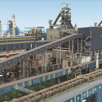 Gaussian Splat einer Industrieanlage, erfasst mit einem ShareUAV 102-Sensor  (5'255 Bilder). Dieser Sensor verfügt über 5 Kameras (4 schräg, 1 nadir) und wurde in einem Flächenvermessungsmuster erfasst. Die Daten wurden mit Esris ArcGIS Reality zu einer 3D-Gaußschen-Splat-Ebene verarbeitet.  (Bild: Daten mit freundlicher Genehmigung von Portcoast Consultant Corporation, via Khronos)