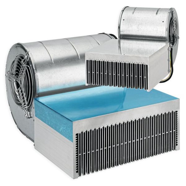 Bild 3: Basisprofile aus Alu mit eingepressten Hohlrippen ergeben mit Radiallüftermotoren kleinste Wärmewiderstände. (Bild: Fischer Elektronik)