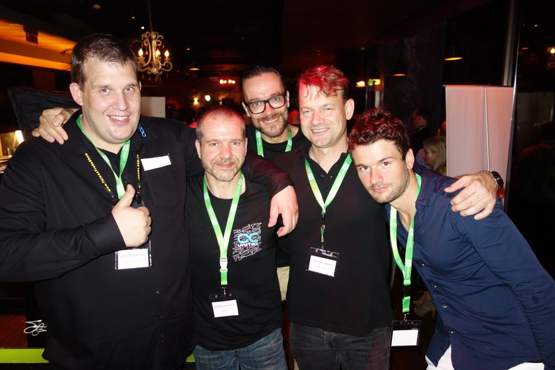 Das Alphacool Team (v. l.) Jens Gottsleben, Birthdaykid Andreas Rudnicki, Jo Puwalski, Andreas Walter und Robert Jorzak. (Vogel IT-Medien GmbH)