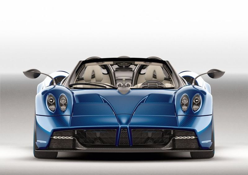 Mit den spektakulären Flügeltüren der geschlossenen Variante ist es beim Huayra Roadster vorbei. (Pagani)