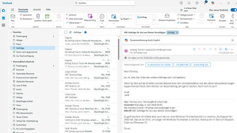 Microsoft krempelt sein Outlook um: Als zahlender Kunde darf man testen und hat bis 2029 die freie Wahl zwischen den Versionen; Nutzer der kostenlosen Mail-App müssen bis Ende 2024 gewechselt haben.(Bild:  Joos - Microsoft)