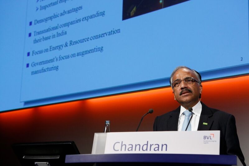 Das rasante Wachstum Indiens stellt die Chemielogistik vor Herausforderungen. Nachholbedarf besteht vor allem bei der Infrastruktur, so Prasad Chandran, Chairman und Managing Director von BASF India. (Bild: BVL)