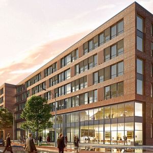 Im Hamburger Stadtteil Barmbek entsteht bis 2022 ein Neubau für die BDK und weitere deutsche Tochtergesellschaften der Societe Generale.(Bild:  BDK)