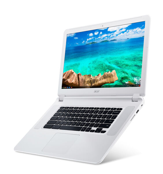 Die Top-Variante des neuen Chromebook 15 ist mit einem Full-HD-Display und einem Broadwell-Core-i3-Prozessor ausgestattet. (Bild: Acer)