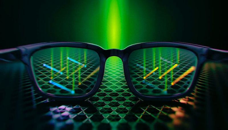 Der photoelektrische Effekt macht die Topologie der Elektronen auf der Oberfläche eines Quantenmaterials sichtbar. Das Experiment kann man sich vorstellen wie eine Polarisationsbrille im 3D-Kino – auch hier werden unterschiedlich ausgerichtete Strahlen eingesetzt.  (Bild:  Jörg Bandmann/ct.qmat)
