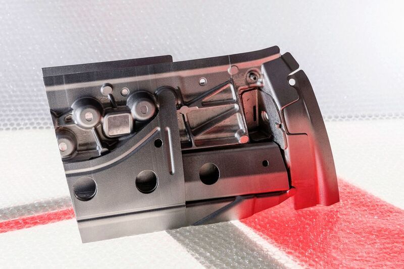 Metall-3-D-Druck: Ausschnitt eines gedruckten Türinnenteils. (Audi/Stefan Warter)