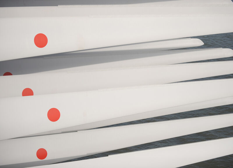 Rotorblätter für Maschinen des Meereswindparks London Array. (Bild: Siemens)
