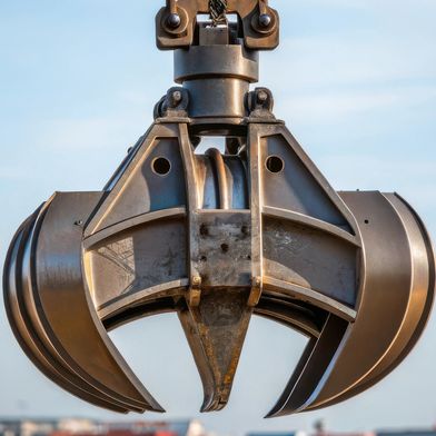 Drehverbindungen werden in Greifern und Schwenkwerken eingesetzt, um Baugruppen auch unter sehr hohen Lasten reibungslos gegeneinander drehen oder schwenken zu können (Symbolbild). (Bild: Irene - stock.adobe.com / KI-generiert)