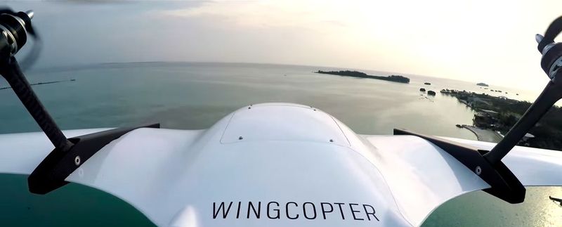Wingcopter 178 der TU Darmstadt: Die Hybriddrohne eint das vertikale Starten und Landen einer Drohne gepaart mit den größeren Reichweiten eines Flugzeugs (Bild: TU Darmstadt)
