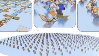 Das sind Smartlets – sich auf einer Oberfläche selbst faltende mikroelektronische Module, die viele Funktionen integrieren können. Zum Beispiel in puncto Energieversorgung, Aktorik, Sensorik und Kommunikationsfähigkeiten. Forscher sind also auf dem Weg zur lebensnahen Elektronik. (Bild: TU Chemnitz)