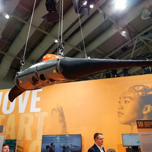 Die Forschung darf auf der Hannover Messe nicht fehlen: Unter dem Projektnamen Boss wird von Evologics ein Tauchroboter entwickelt, der einem Mantarochen nachempfunden ist. (Bild:  Sandro Kipar/VCG)