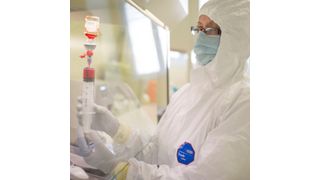 Tyvek-Schutzanzüge eignen sich für alle Tätigkeiten bei der Herstellung von Zytostatika und bieten, je nach Art der Gefährdung, verschiedene Schutzgrade. (DuPont)